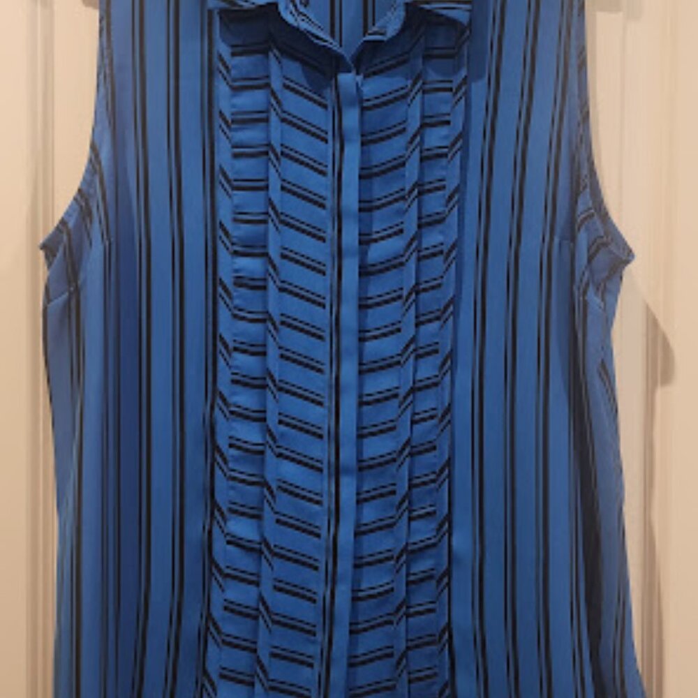 Dana Buchman, size XL, royal blue with black stripes.  New never worn